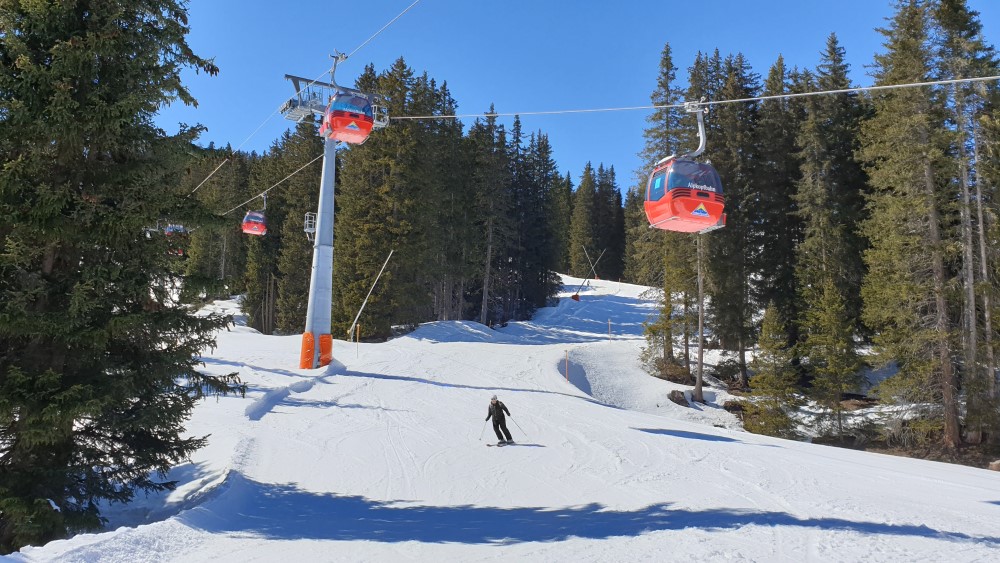 Dalafdaling naar Serfaus.